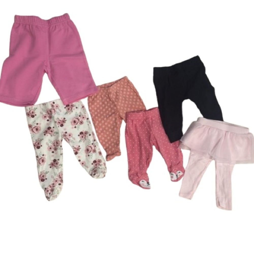 Carter's Pink and Orange pants and Tights Collection - NEW - set of 6